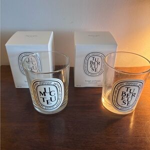 Diptyque Empty Candle Jars in Muguet & Tubereuse.